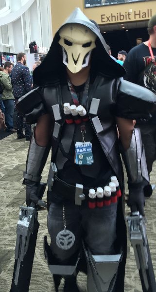 Person dressed up as Reaper from 'Overwatch' at PAX West 2016.