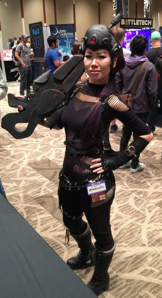 Widowmaker cosplay from Overwatch at PAX West 2016.