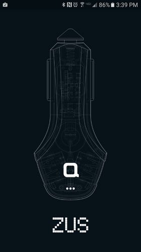 The Zus app loading screen. Image: Rob Huddleston