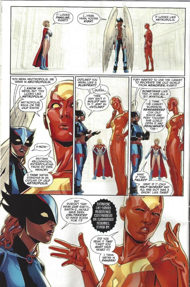 The heroes of Earth-2 are left in limbo. Image copyright DC Comics.