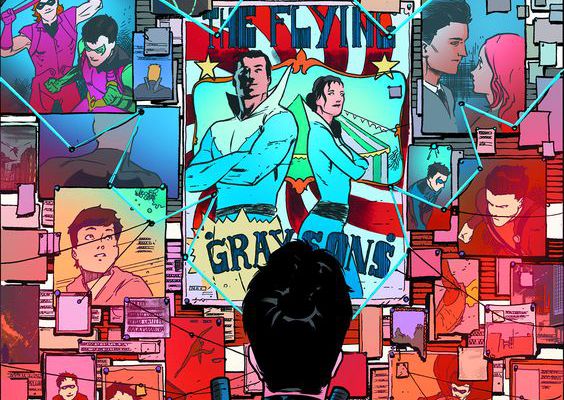 Raptor's wall of Nightwing obsession. Image copyright DC Comics