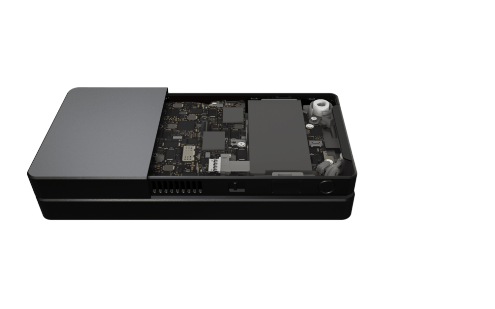 The innards of the Kangroo Desktop Pro. Mostly safe from spills. 