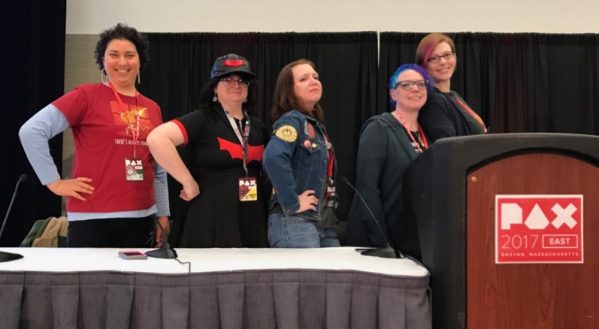 panelists at the geek parenting panel at PAX Easy 2017