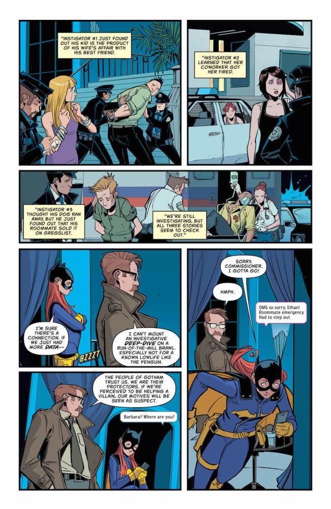 Batgirl, Jim Gordon, Penguin, in Batgirl #10, 2017