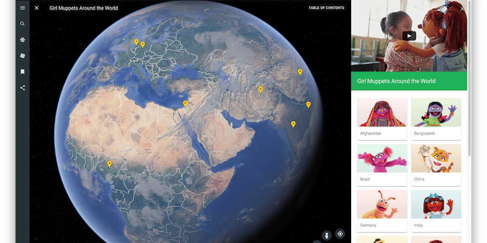 Learn about local cultures with the new Google Earth and Sesame Workshop.
