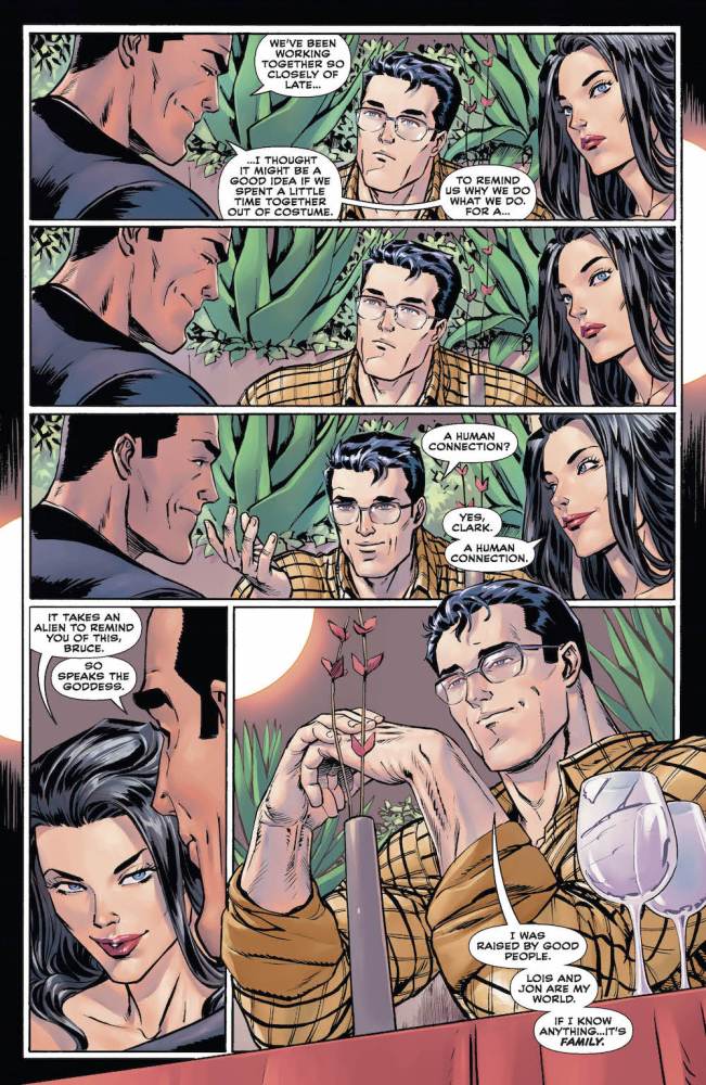 Clark Kent, Bruce Wayne, Diana in Trinity Annual #7, 2017