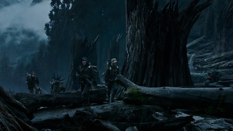 The colonists explore their new home in 'Alien:Covenant'.