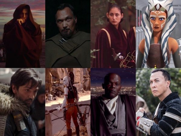 collage of Star Wars characters who deserve a Star Wars Story anthology film