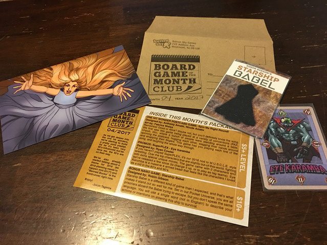Board Game of the Month Club contents