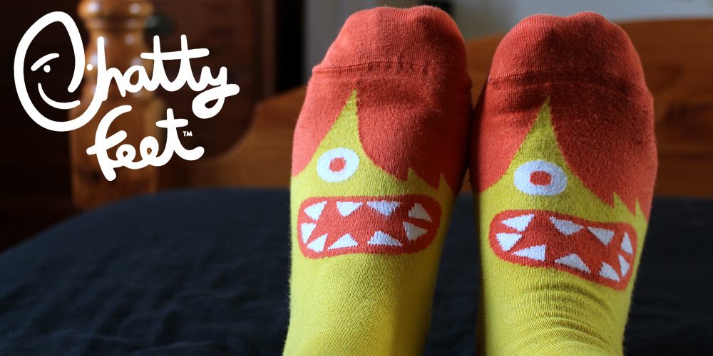 Chatty Feet Header, Image: Sophie Brown, Logo, Image: Chatty Feet