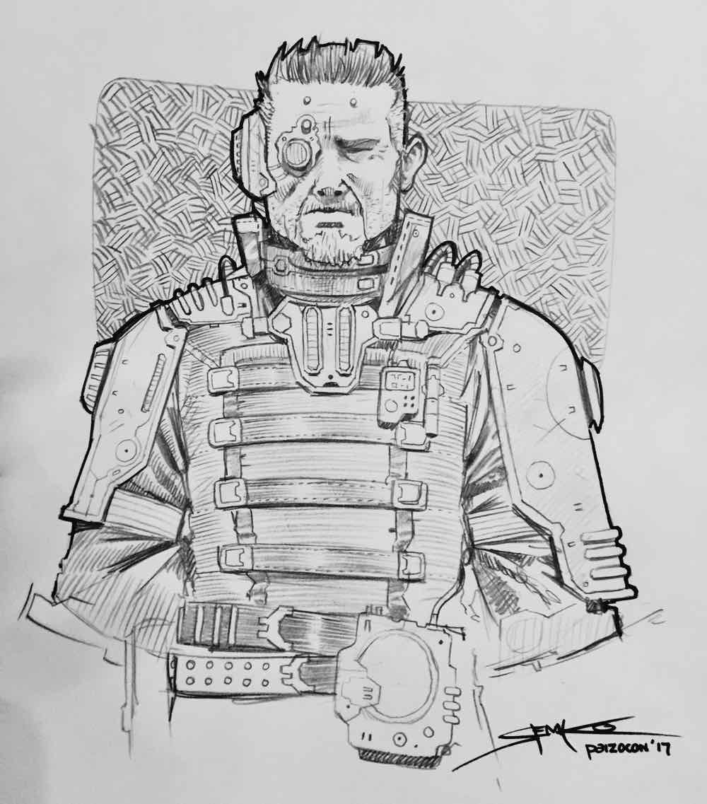 Me Drawn as a Starfinder Character