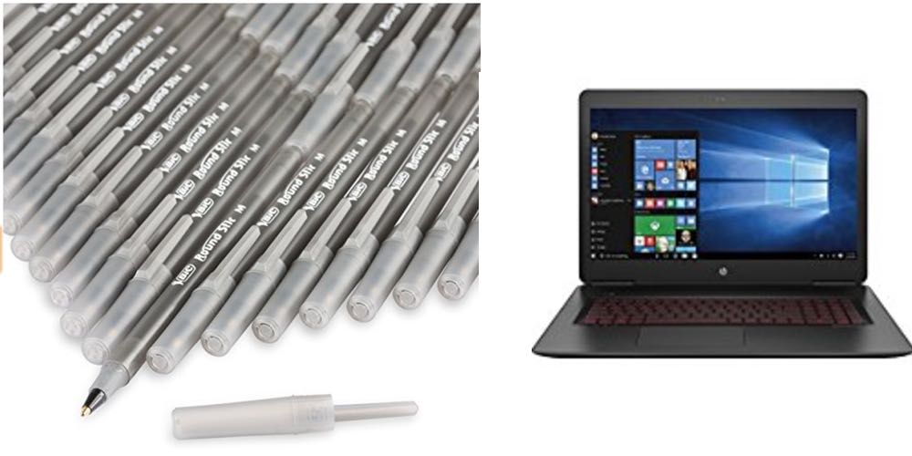 Geek Daily Deals BIC Pens HP gaming computers