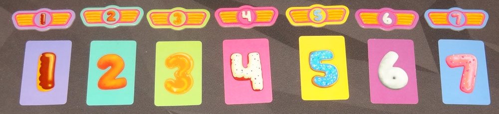 Go Nuts for Donuts donut row tokens and selection cards