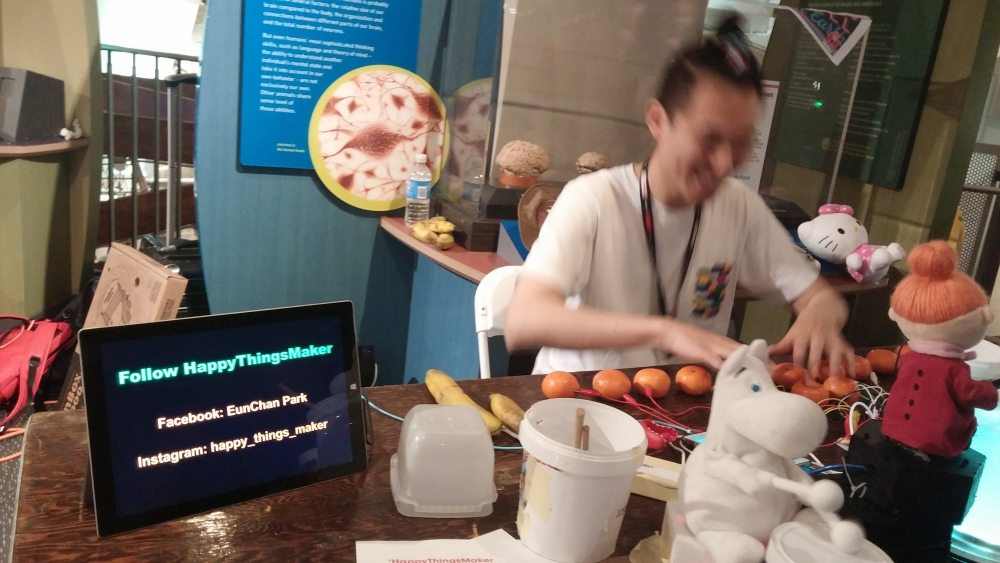 Wonderful weekend at NY Maker Faire: EunChan Park creates happy things to play with. Photo: Andrew Terranova