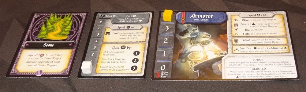 Tiny Epic Defenders: The Dark War player cards