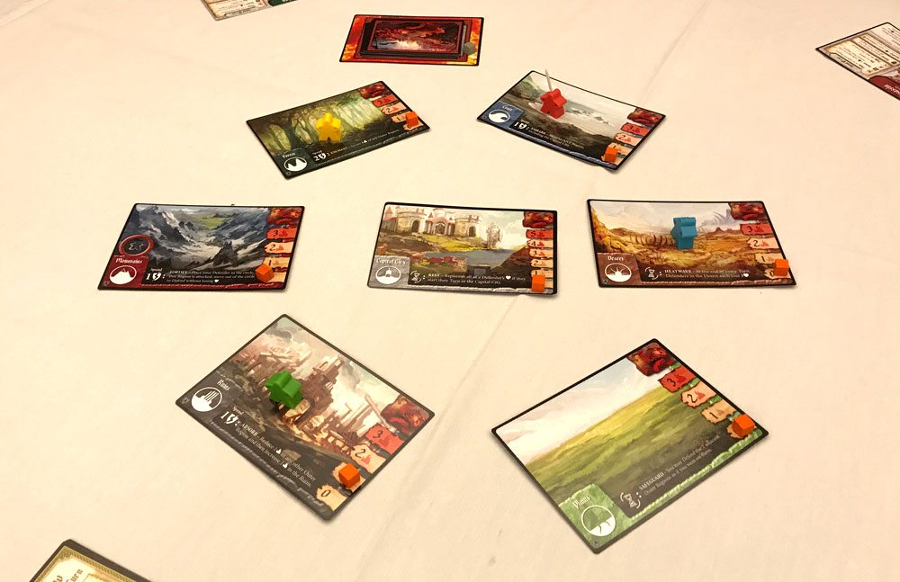 Tiny Epic Defenders game in progress