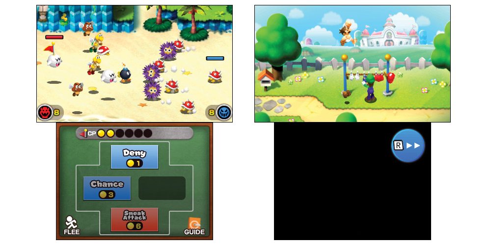 Mario & Luigi Superstars + Bowser's Minions screens