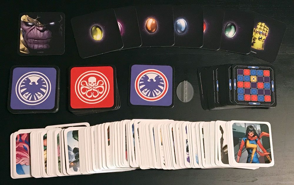 Codenames: Marvel components