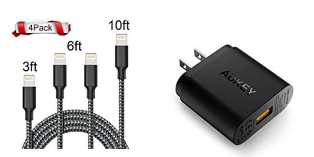 Geek Daily Deals 122717 lightening cables quick charger