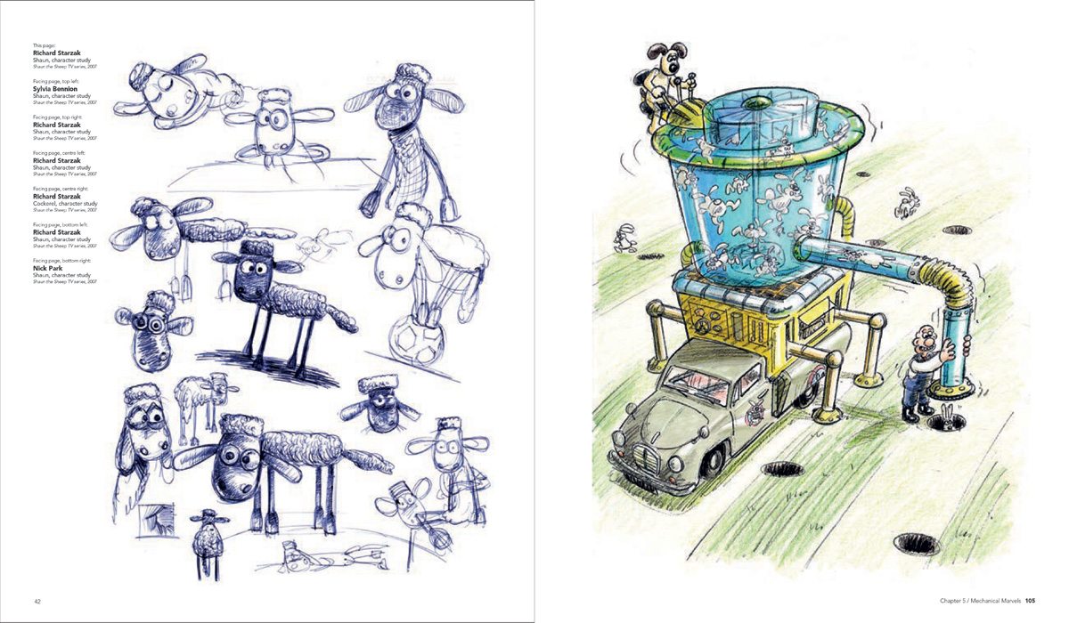 Sample pages from The Art of Aardman