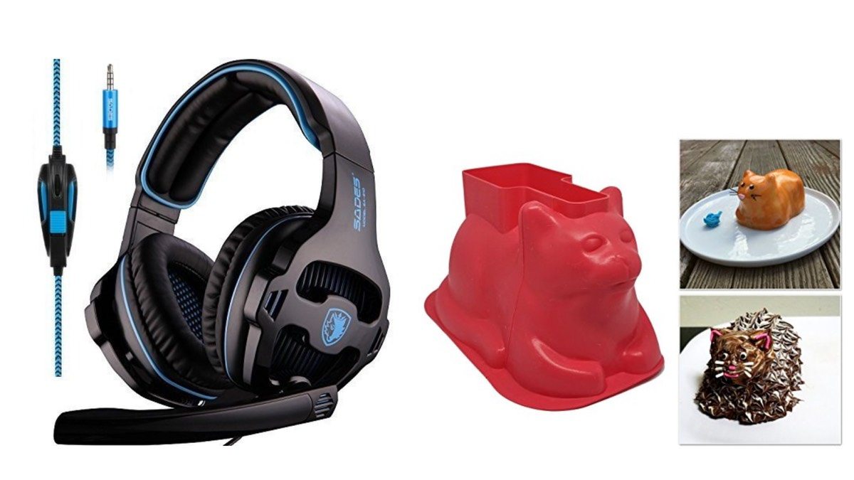 Geek Daily Deals 010618 gaming headset cat cake molds