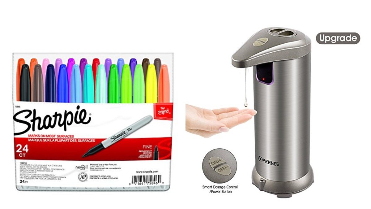 Geek Daily Deals 012218 sharpie pens touch free soap dispenser