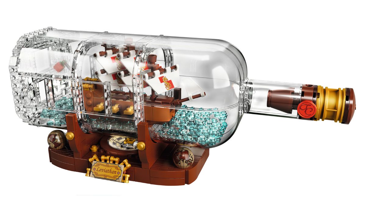 LEGO Ship in a Bottle Leviathan Display