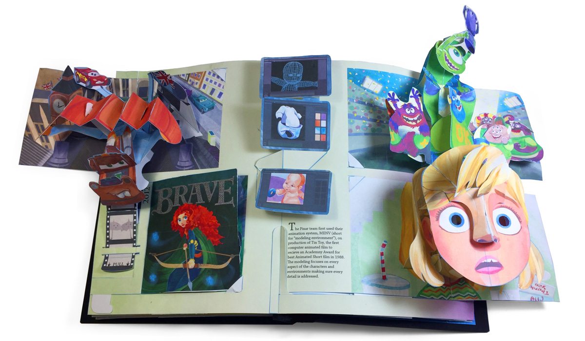 Pixar Pop-Up sample spread