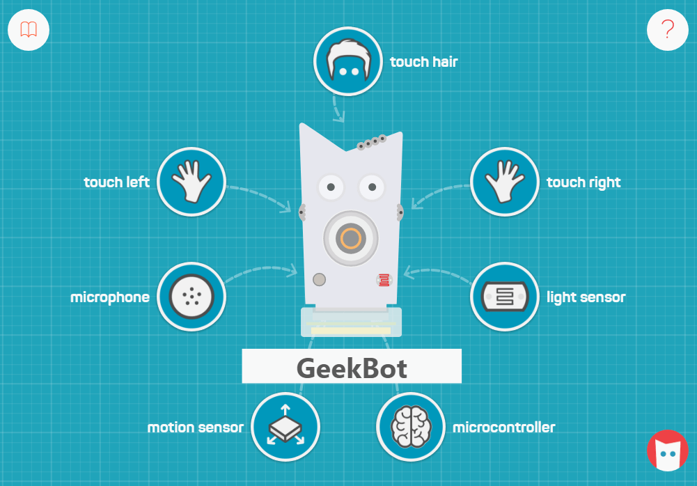 Main screen of Little Robot Friends app
