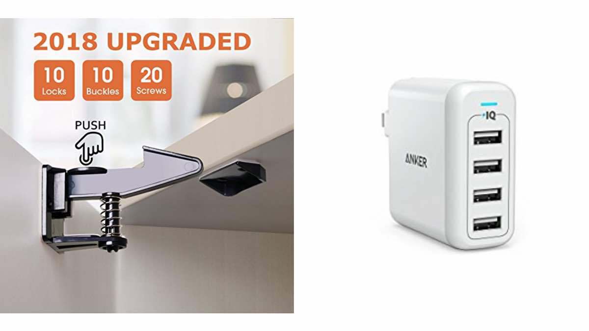 Geek Daily Deals 020918 safety latches usb charger
