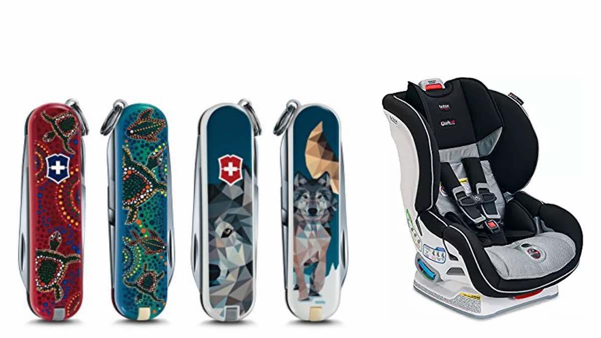 Geek Daily Deals 022818 swiss army knives baby car seats