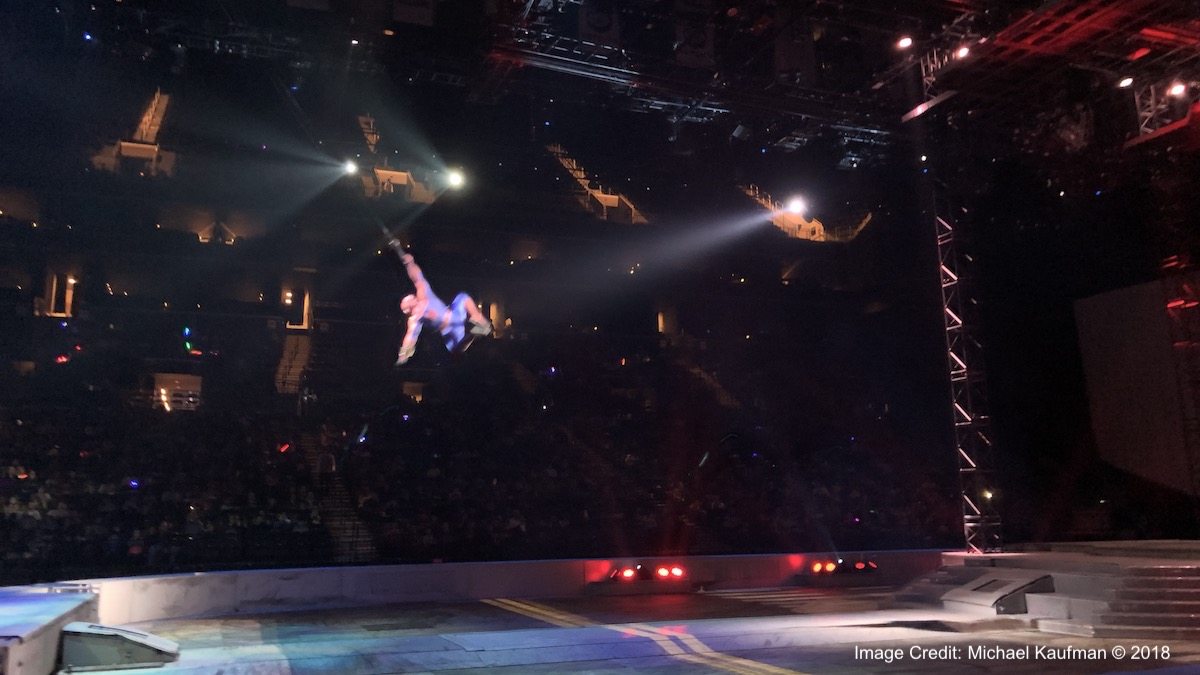 Spider-Man really does sling webs during "Marvel Universe LIVE!".