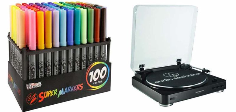 Geek Daily Deals 032518 colored markers turntable