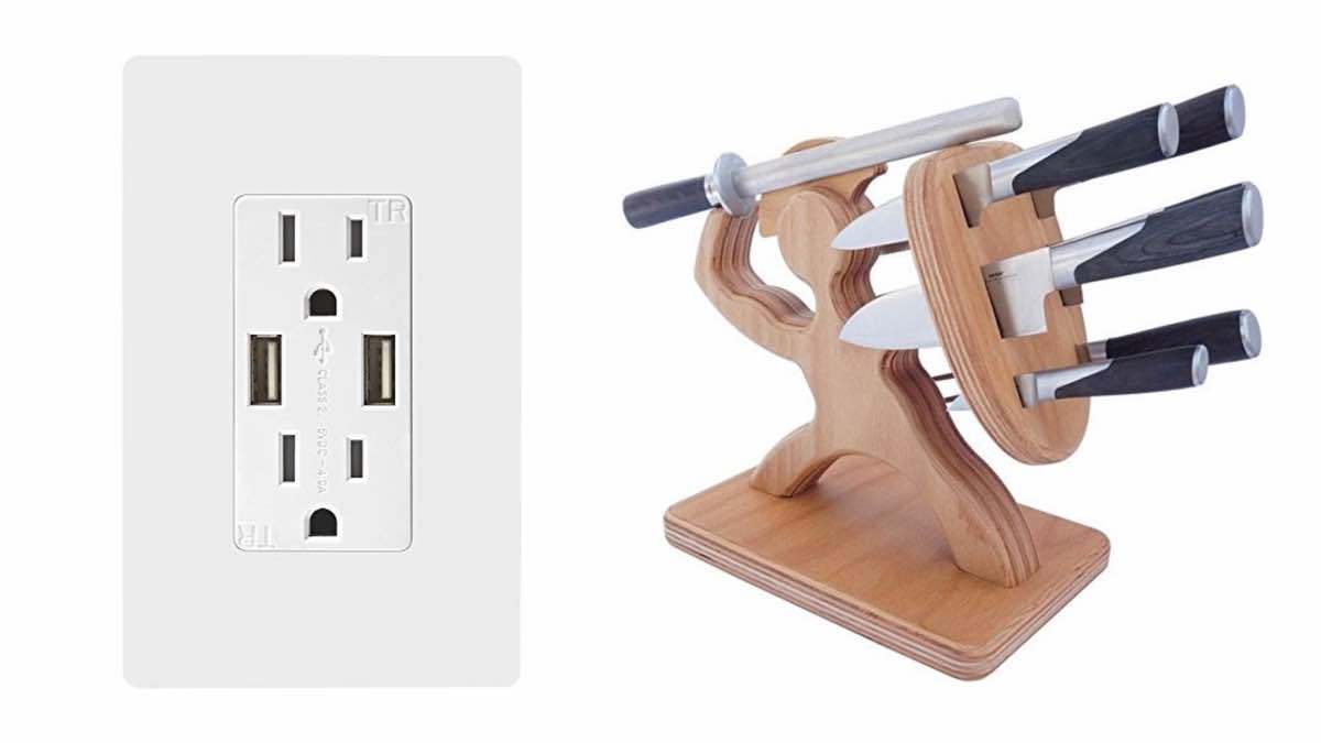 Geek Daily Deals 040318 usb outlet knife block