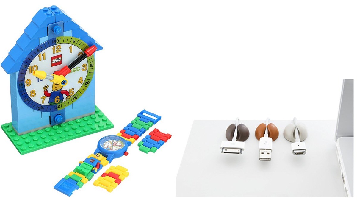 Geek Daily Deals 051718 lego clock cord minders