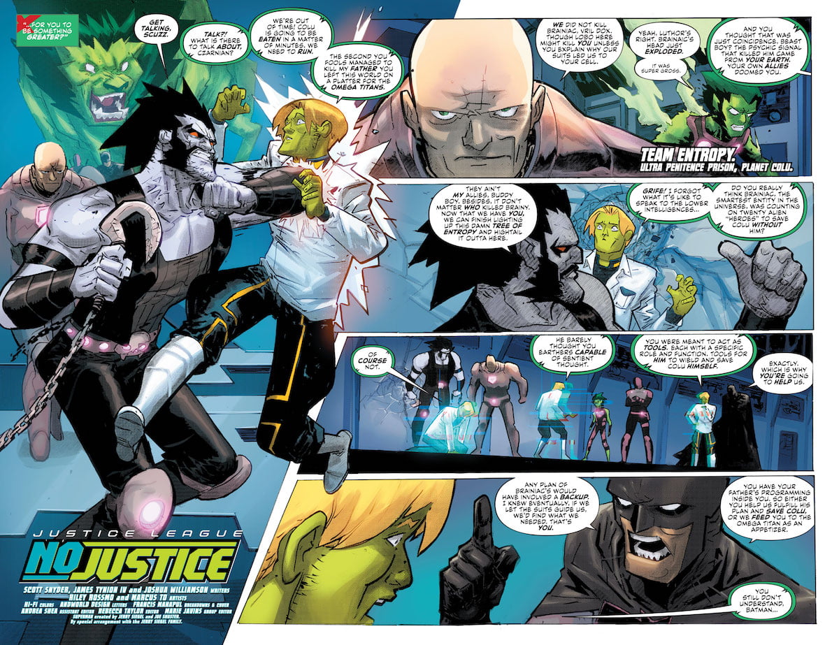 Justice League No Justice #3 pages 2-3