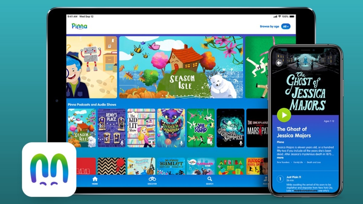 Pinna is the first curated, ad-free, streaming service for podcasts, audiobooks and music for ages 3 to 8.