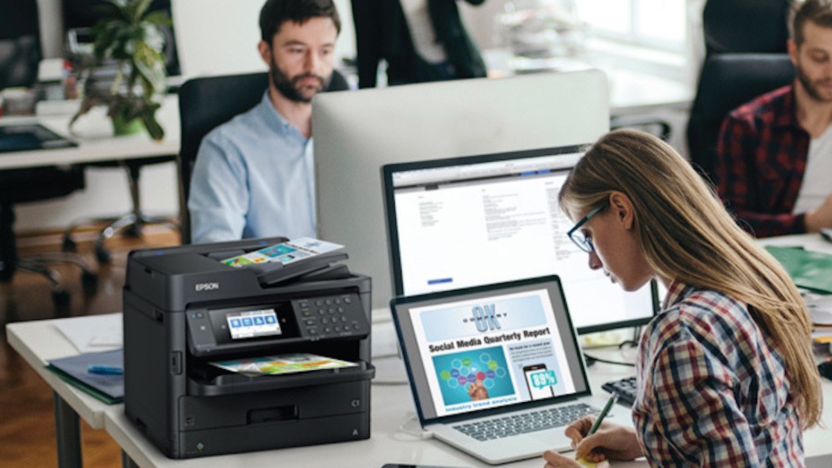 All the power, all the speed, all the functions, none of the ink cartridges - Epson WorkForce Pro ET-8700 EcoTank All-in-One.