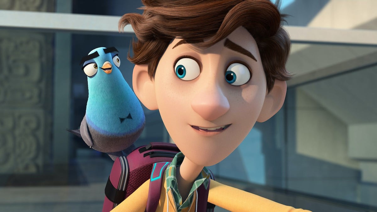 Pigeon Lance and scientist Walter star in 'Spies in Disguise'.