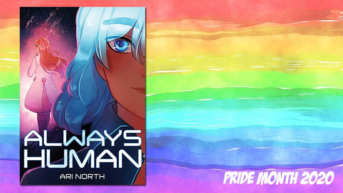 Pride Month Always Human, Background Image by Prawny from Pixabay, Cover Image Little Bee Books