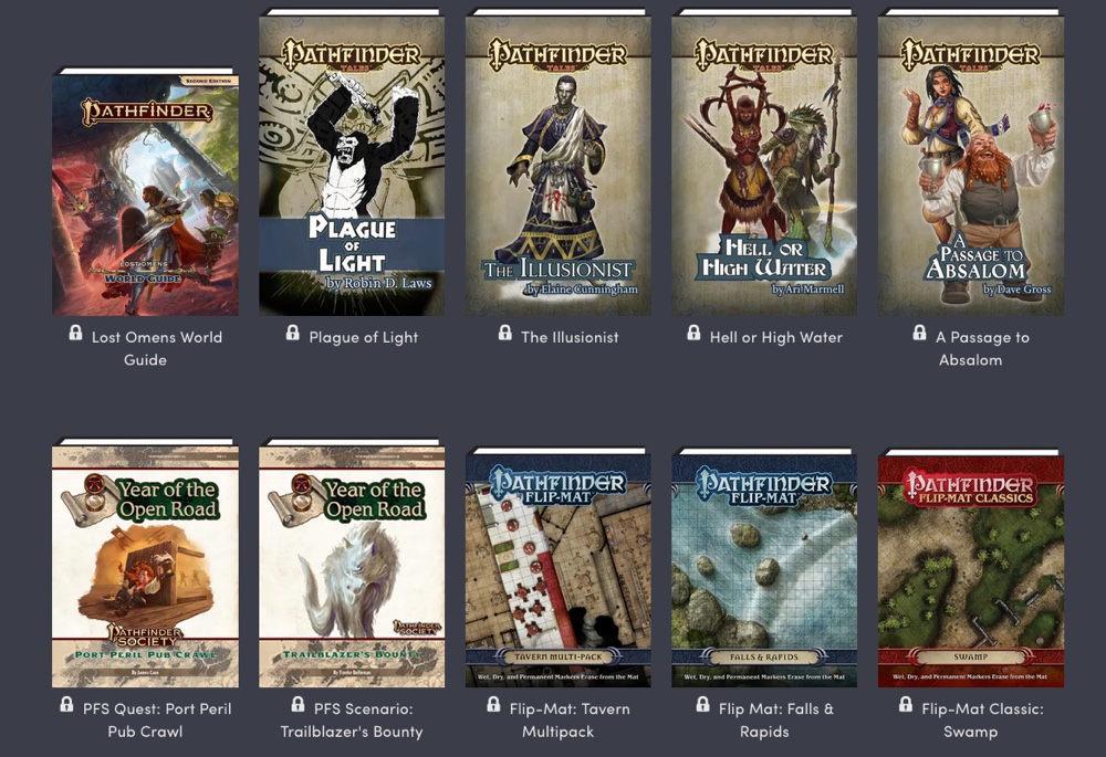 Pathfinder 2E Humble Bundle $10