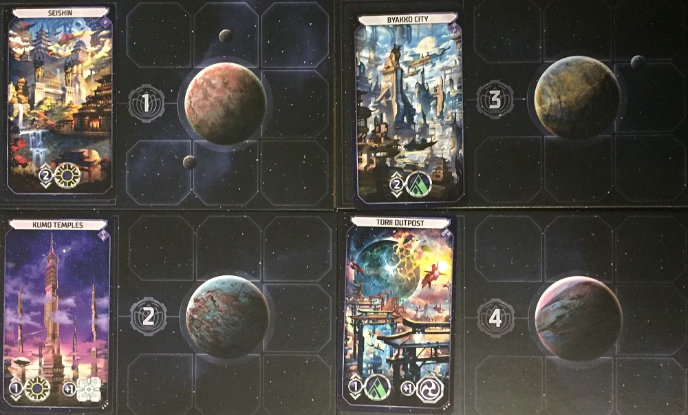 Location boards and location cards. 