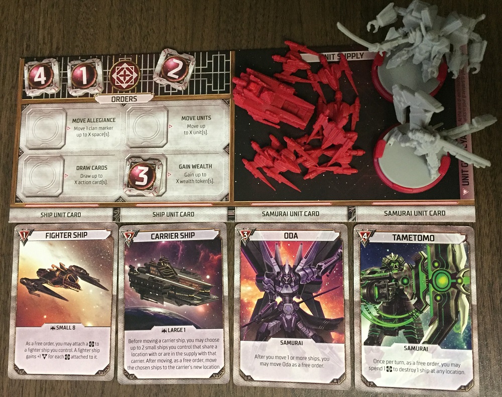 Player board with units