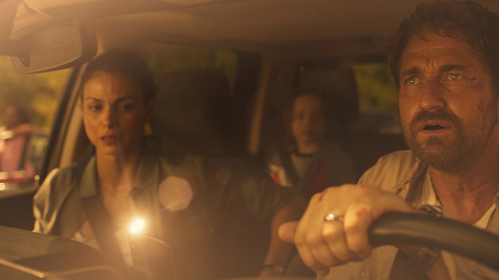 family in their car