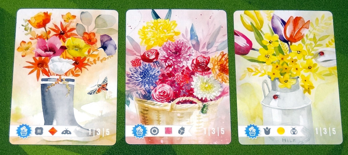 Floriferous arrangement cards