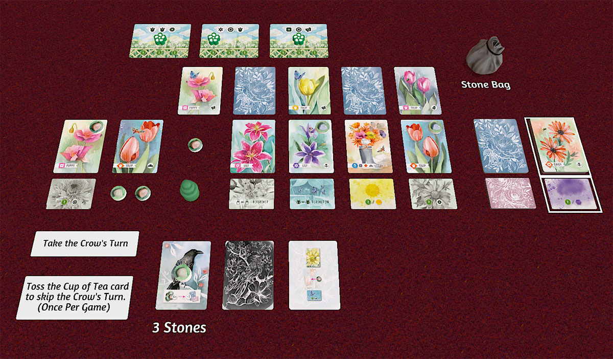 Playing Floriferous (solo) on Tabletop Simulator