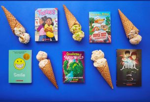 Scoops of Stories - ice cream cones with book covers