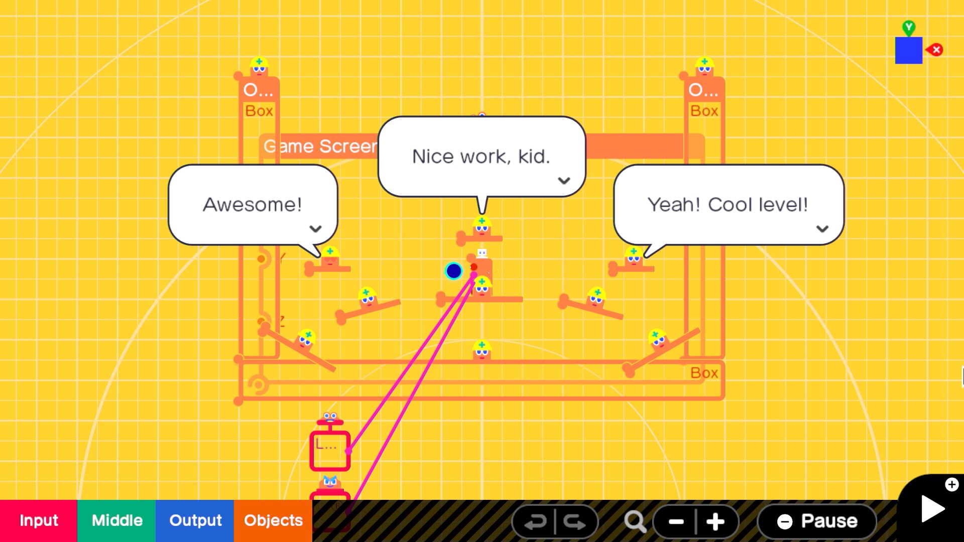 Game Builder Garage encouraging Nodons