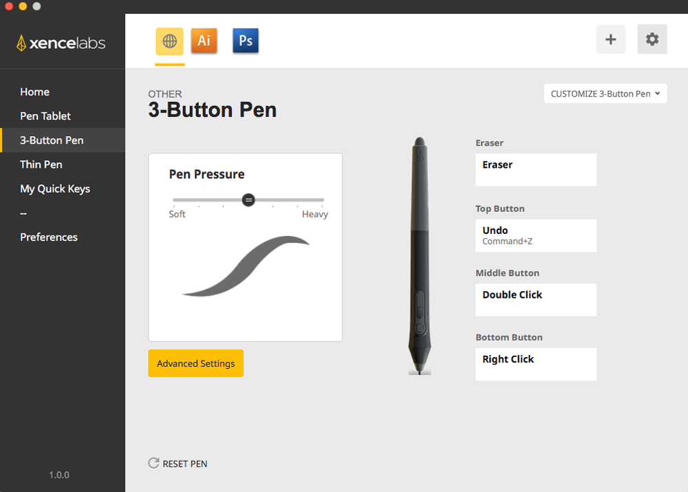 Xencelabs app screenshot