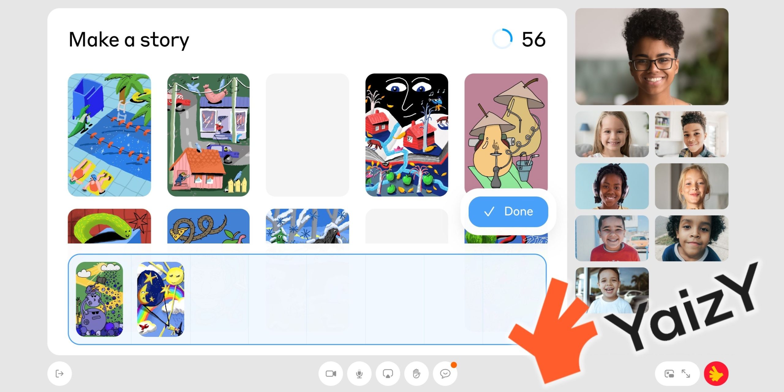 Small virtual classes are led by YaizY tutors.